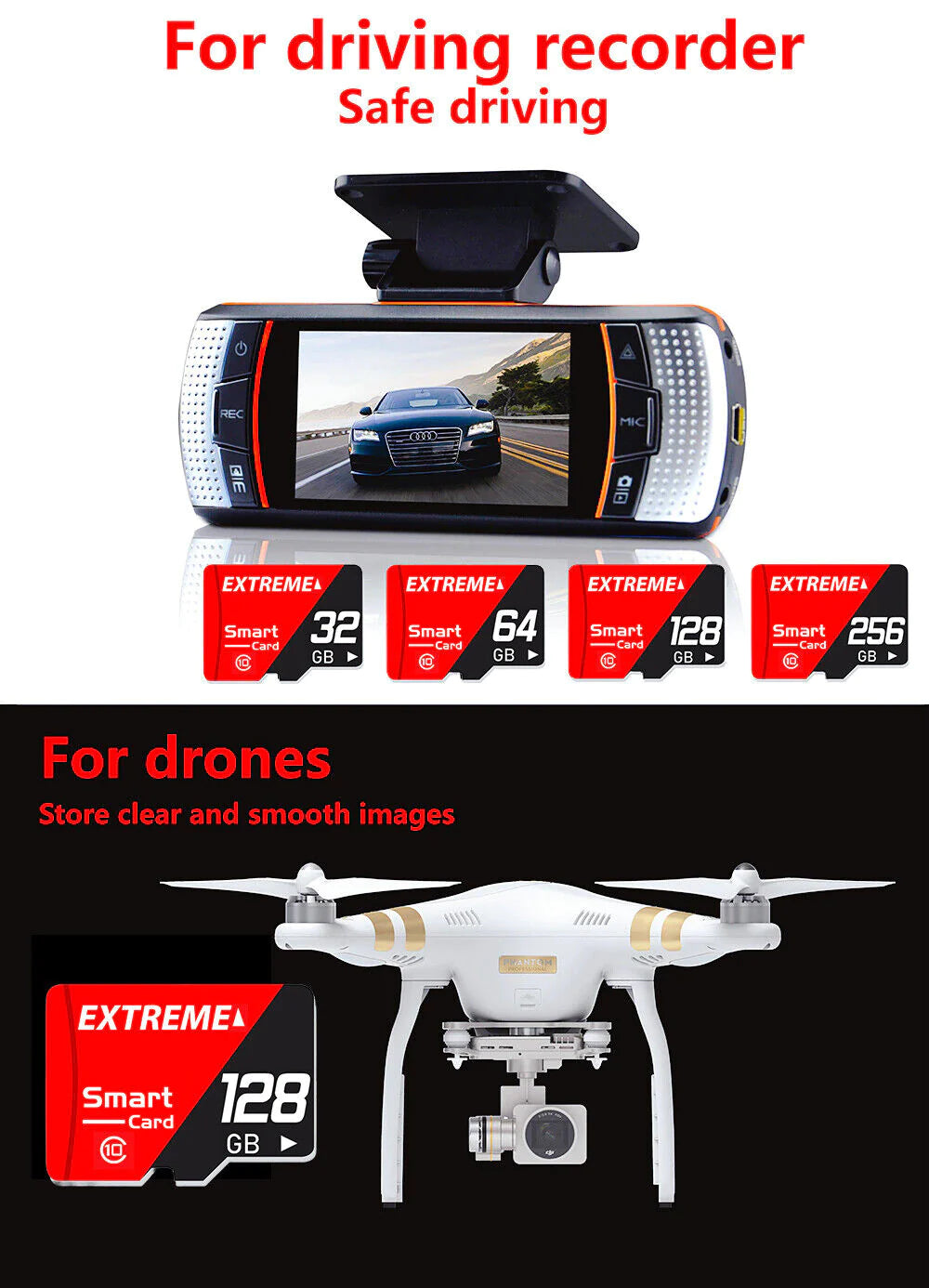 The Data Vault- High Speed Memory for Micro SD Card 32GB 64GB 128GB 256GB TF Card Ultra Class 10