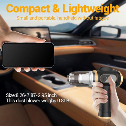 Belibuy Handheld Cordless Car Vacuum Cleaner, 19000Papowerful, 6-In-1 Portable Vacuum Cleaner with Smartdisplay, Suitable for Car, Home, Office, Pet Portable Highportable Cordless