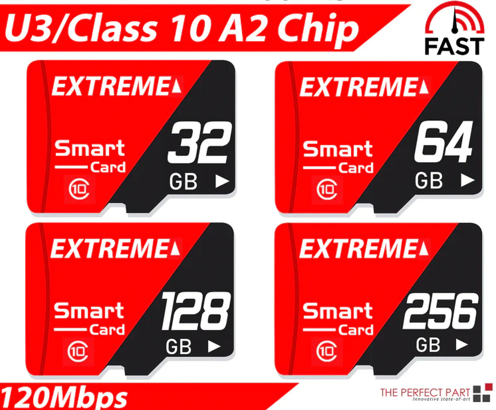 The Data Vault- High Speed Memory for Micro SD Card 32GB 64GB 128GB 256GB TF Card Ultra Class 10