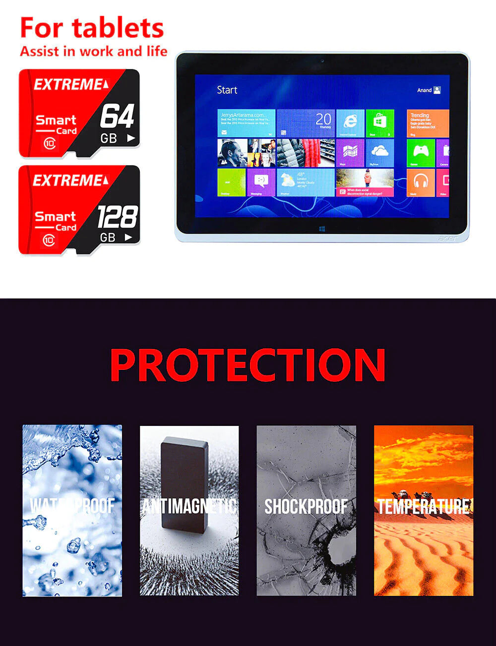 The Data Vault- High Speed Memory for Micro SD Card 32GB 64GB 128GB 256GB TF Card Ultra Class 10